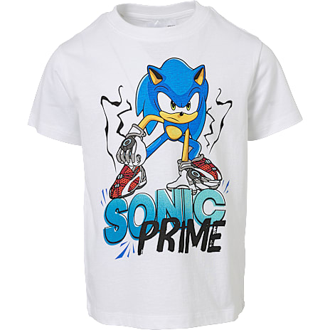 Sonic T-shirt Str. 122/128 Hvid