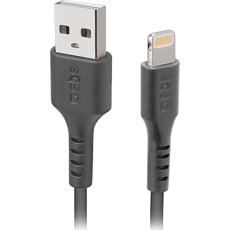 SBS USB-Lightning Kabel 1 Meter Sort