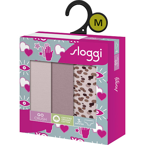 Sloggi Dame 3-pak Hipster Str. L Rosa