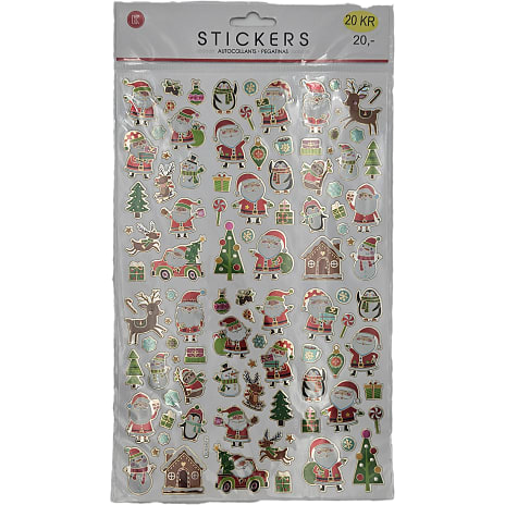 Juleklistermærker Assorteret