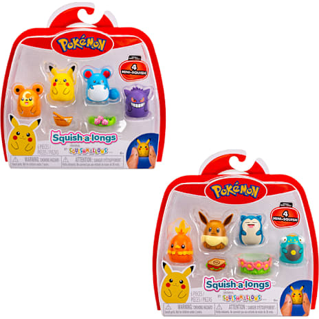 Pokémon Squish-a-Longs Figurer 4-pak Assorteret