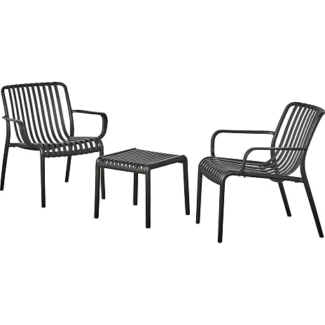 Messina Loungebord og 2 Stole Sort