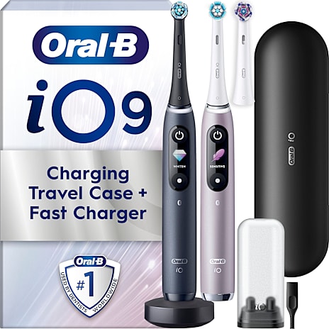 Oral-B iO9 Duo Pack Elektriske Tandbørster 2-pak Sort Og Rosa