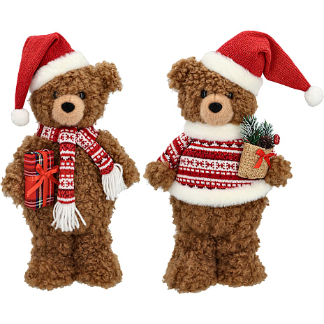 Julefryd Plys Bamse Stående Højde 40 cm Assorteret