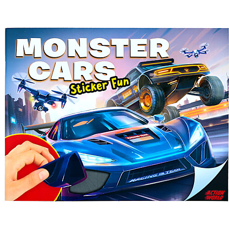 Dino World Action World Monster Cars Sticker Fun