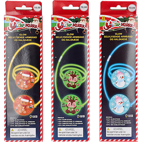 Glowstick halskæde og armbånd - flere varianter - assorteret 1 stk.