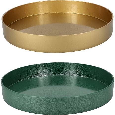 Rundt Plastfad Med Kant Diameter 25,5 cm Assorteret