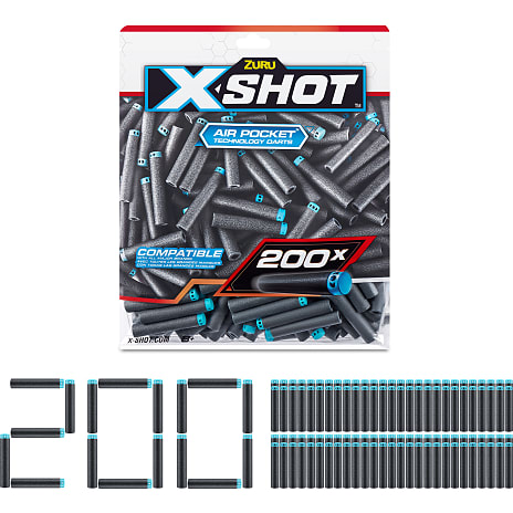 Xshot X-shot genopfyldningspakke med 200 pile 1 stk.