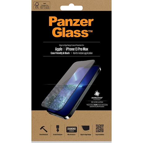 Quilt Tilsyneladende Svække PanzerGlass iPhone 13 Pro Max - sort | Køb på Bilka.dk!
