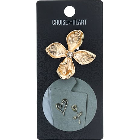 Choise by heart CBYH Dame Broche Guldfarvet