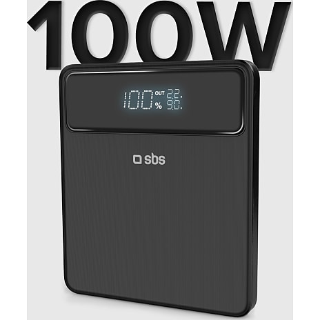 SBS slim powerbank 20.000 mAh - sort 1 stk.