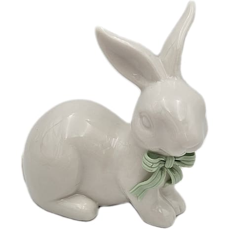 Påske Porcelænskanin 12 cm Assorteret