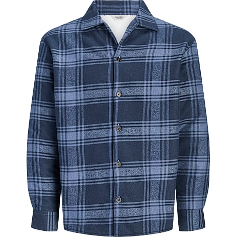 JJ REBEL Herre Ternet Overshirt Mørkeblå