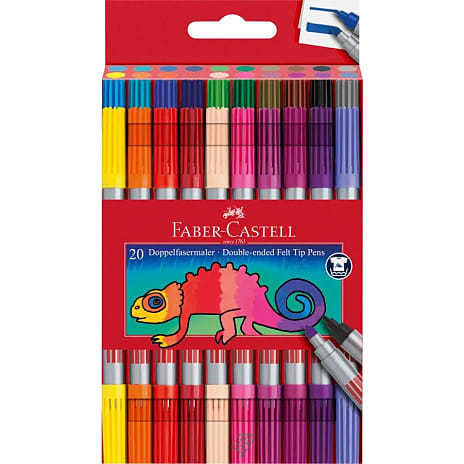 Faber-Castell Tusser med Dobbeltspids Multifarvet