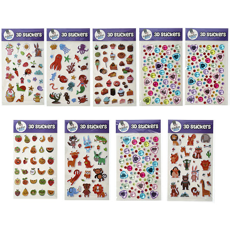 Danpen 3D Klistermærker Assorteret