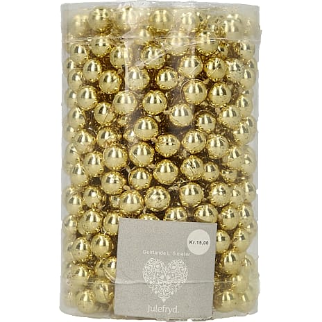 Julefryd mini kugleguirlande, guld