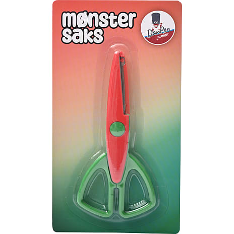 Danpen Junior Mønstersaks Rød/Grøn