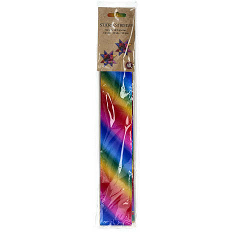 Stjernestrimler Glitter 50 mm 12-pak Multifarvet
