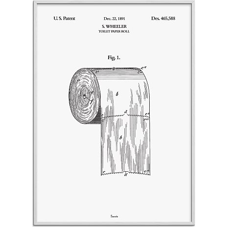 Citatplakat Toiletrullen - 50x70 cm 1 stk.