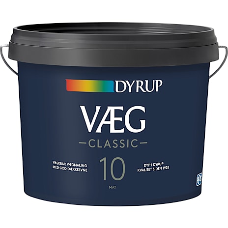Dyrup vægmaling Classic 9 liter - hvid 9000 ml