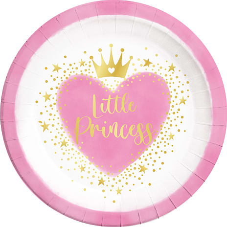 Andre Mærker Paptallerkener Ø:23 cm 8-pak - My Little Princess 8 stk.