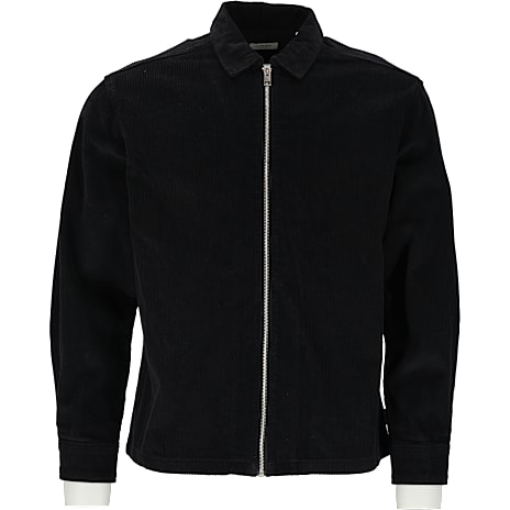 JJ REBEL Herre overshirt med lynlås sort
