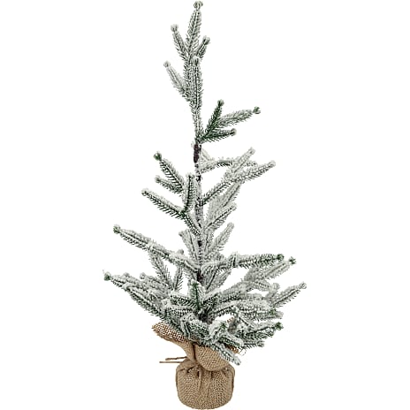 Sneklædt juletræ 53 cm, hvid