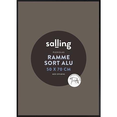 Salling Sort ramme m. plexiglas - 50x70 cm 1 stk.