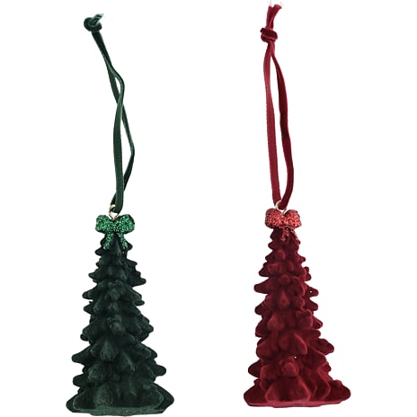 Julefryd Velour Juletræ Til Ophæng Højde 8,5 cm Assorteret