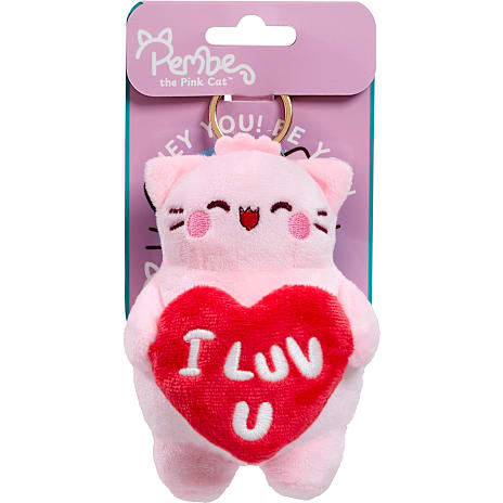 Pembe Plys Nøglering 15 cm Assorteret