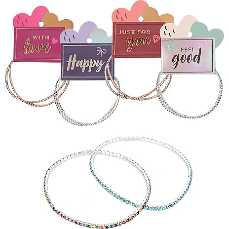 Trends by Depesche LOVIES Armbånd Med Rhinsten 2-pak