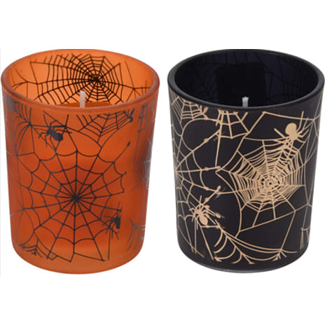 Halloween Lys i Glas 5,5 x 6,5 Assorteret