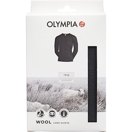 Olympia Herre Uld Undertrøje Str. M Sort