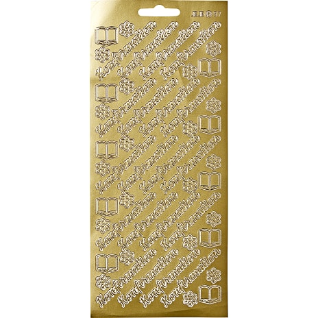 Klistermærker konfirmation guld