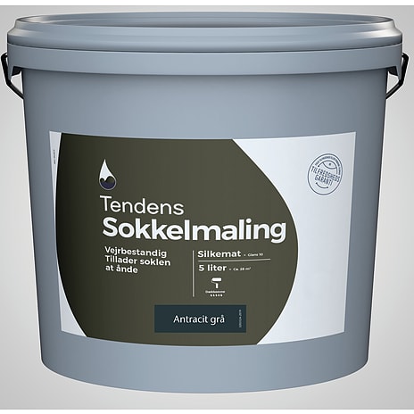 Tendens sokkelmaling 5 liter - antracit grå 5000 ml