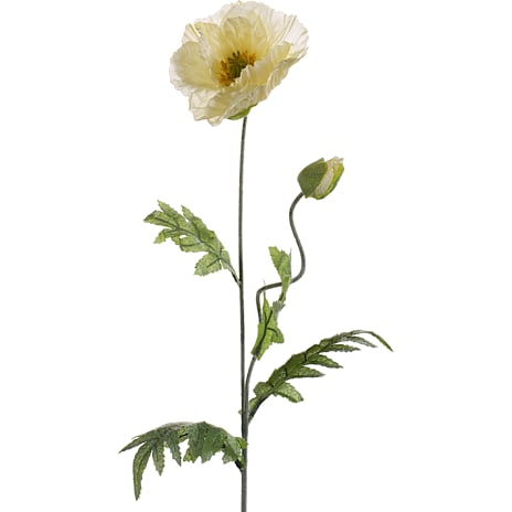 Andre Mærker Kunstig blomsterstilk poppy - råhvid 1 stk.