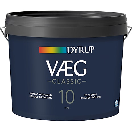 Dyrup vægmaling classic 4,5 liter - hvid 4500 ml