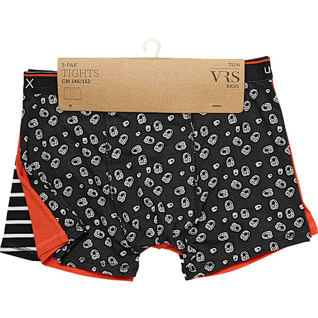 VRS teen 3-pak boxershorts str. 158/164 - orange/sort 1 stk.