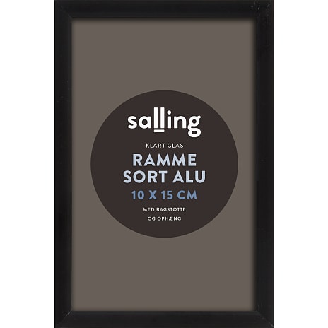 Salling Sort ramme m. glas - 10x15 cm 1 stk.