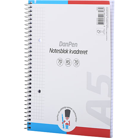 Danpen notesbog A5 kvadreret 1 stk.