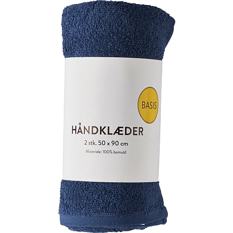 Basis Håndklæde 2-pak 65x130 cm Blå