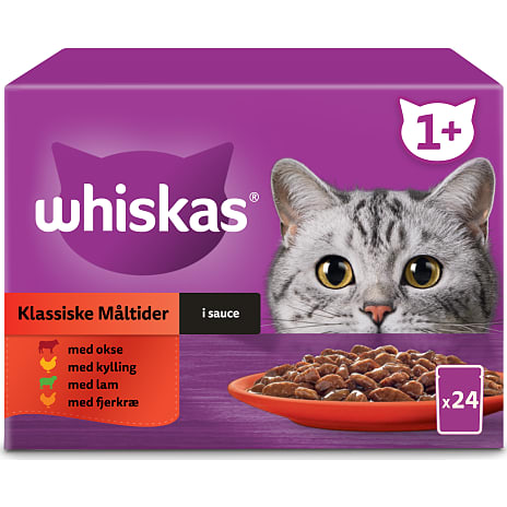 Whiskas Vådfoder m. okse, kylling, lam og fjerkræ 2,04 g