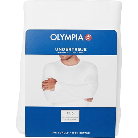 Olympia herre undertrøje str. L - hvid 1 stk.