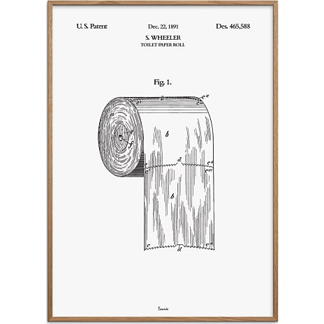 Citatplakat Toiletrullen - 50x70 cm 1 stk.