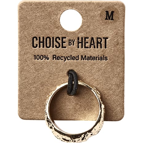 Choise by Heart Dame Ring Struktur Guldfarvet