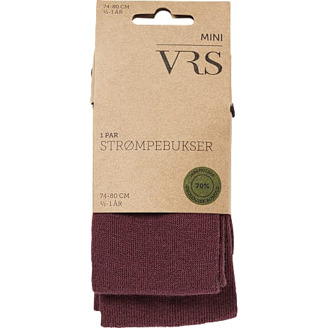 VRS baby strømpebukser str. ½-1 år - bordeaux 1 stk.