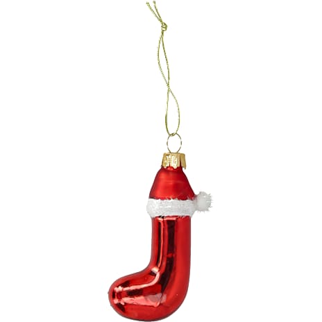 Julefryd Julekugle Bogstav J Højde 8 cm Rød