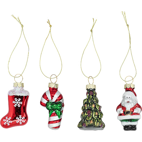 Julefryd Glasfigurer I Æske 4-pak Traditionel