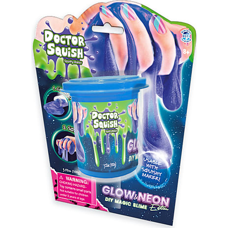 Doctor Squish Glow In The Dark Slim Blå