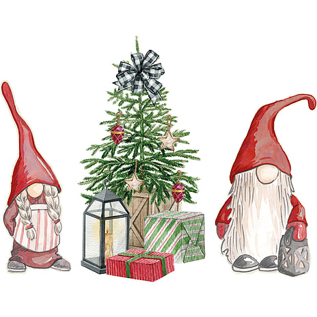 Mønstrede Juleservietter 33x33 cm